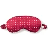 Women Petite Plume Adult's Silk Sleep Mask in Bordeaux Polka Dot