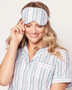 Women Petite Plume Adult's Sleep Mask in Vintage French Stripes