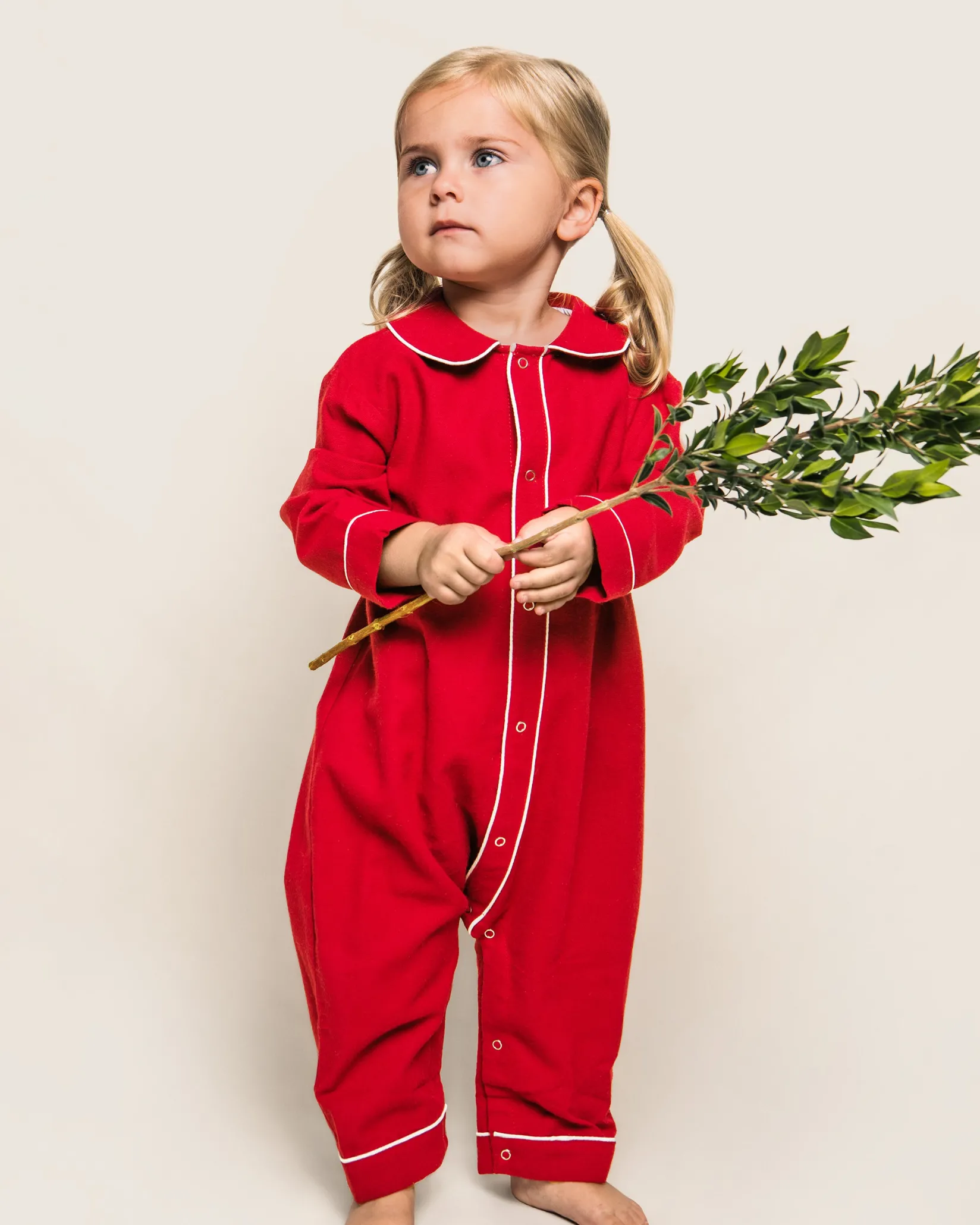 Petite Plume Baby's Flannel Cambridge Romper & Cashmere Blanket Gift Set
