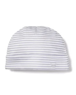 Petite Plume Baby's Pima Hat in Grey Stripes