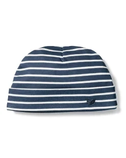 Petite Plume Baby's Pima Hat in Navy Stripe
