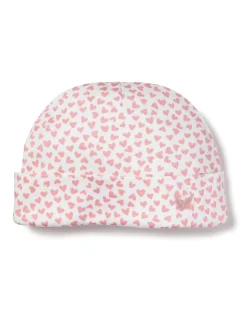 Petite Plume Baby's Pima Hat in Pink Stripes