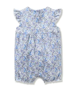 Petite Plume Baby's Pima Isla Play Romper in Fleur D'Azur