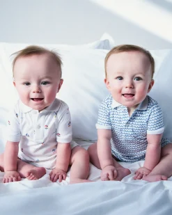 Petite Plume Baby's Pima Louis Play Romper in La Mer