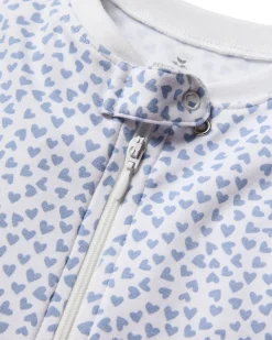 Petite Plume Baby's Pima Romper in Bluehearts