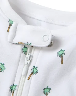 Petite Plume Baby's Pima Romper in Bluehearts