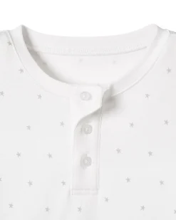 Petite Plume Baby's Pima Romper in Grey Stars