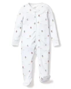Petite Plume Baby's Pima Romper in Palmier