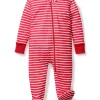 Petite Plume Baby's Pima Romper in Red Stripe