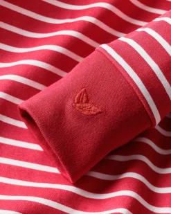 Petite Plume Baby's Pima Romper in Red Stripe