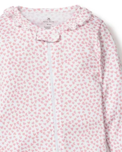 Petite Plume Baby's Pima Ruffle Collar Romper in Flamingos