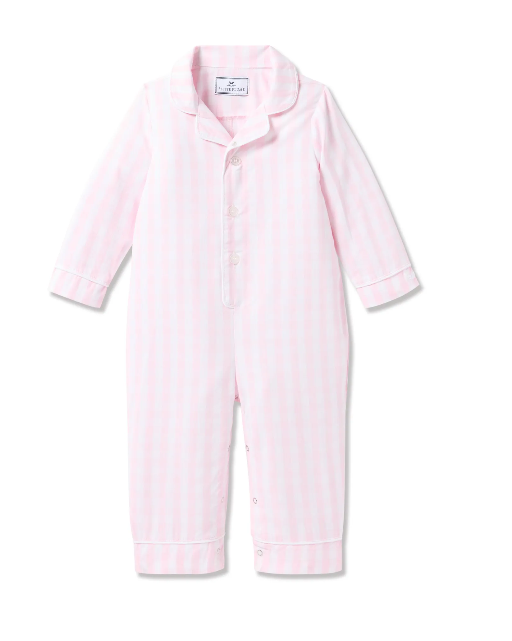 Petite Plume Baby's Pink Gingham Classic Romper & Cashmere Blanket Gift Set