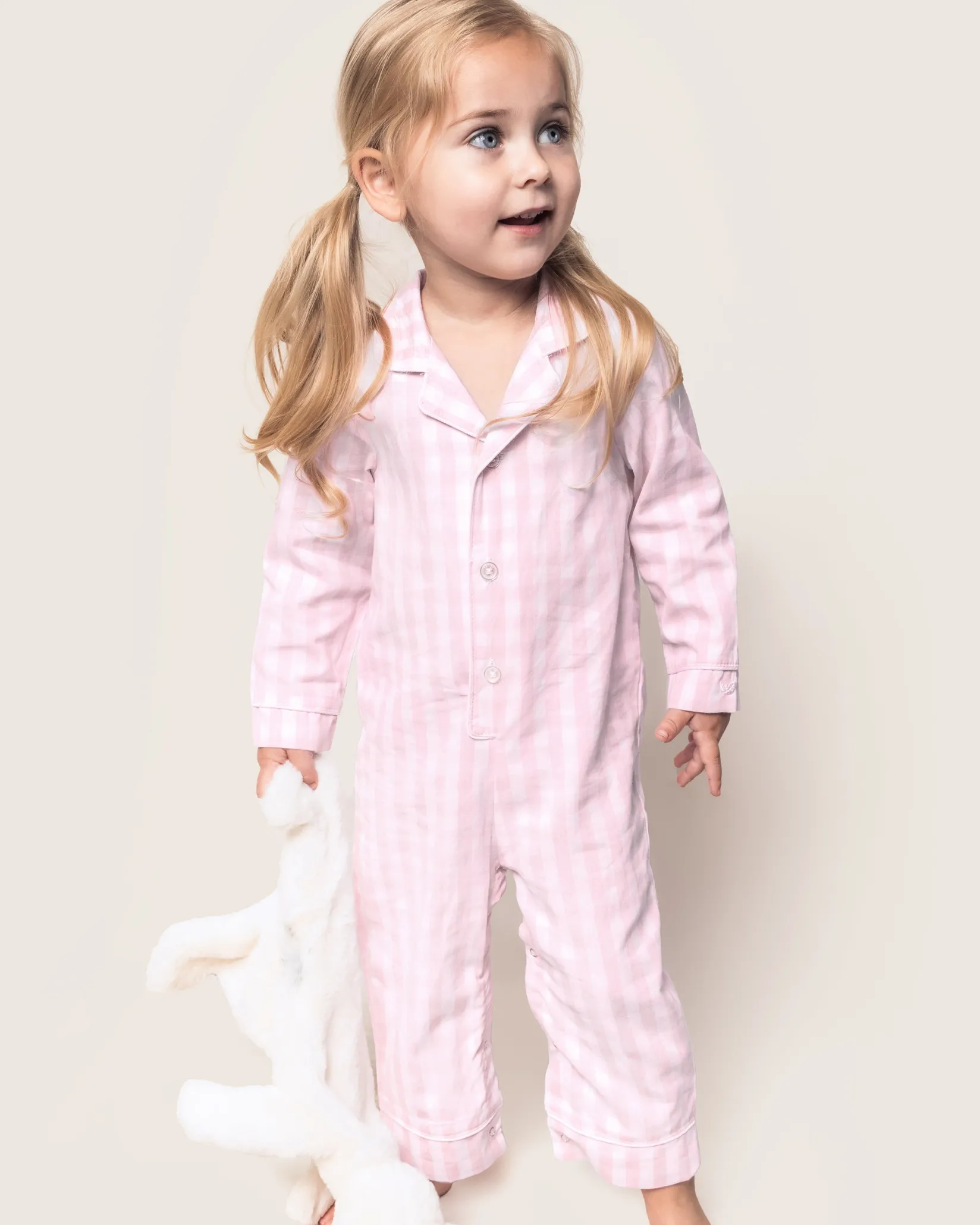 Petite Plume Baby's Pink Gingham Classic Romper & Cashmere Blanket Gift Set