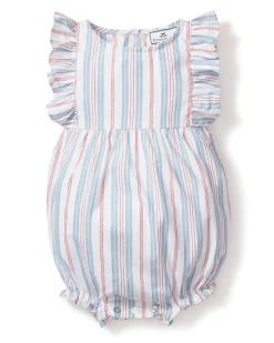 Petite Plume Baby's Twill Ruffled Romper in