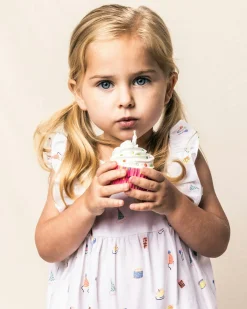 Petite Plume Baby's Twill Ruffled Romper in