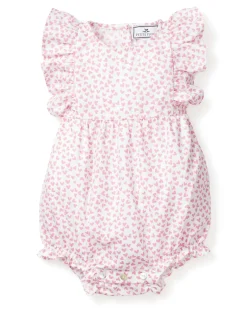 Petite Plume Baby's Twill Ruffled Romper in