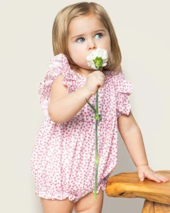 Petite Plume Baby's Twill Ruffled Romper in