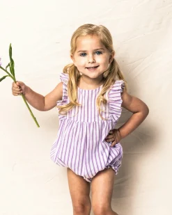 Petite Plume Baby's Twill Ruffled Romper in