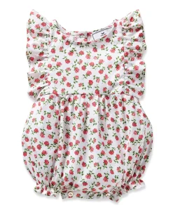 Petite Plume Baby's Twill Ruffled Romper in