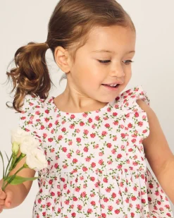 Petite Plume Baby's Twill Ruffled Romper in