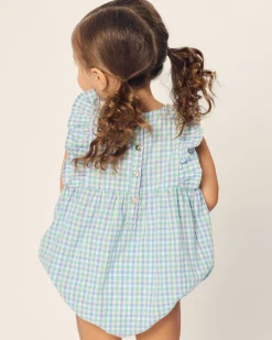 Petite Plume Baby's Twill Ruffled Romper in