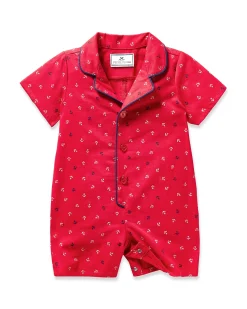 Petite Plume Baby's Twill Summer Romper in Anchors Away