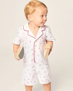 Petite Plume Baby's Twill Summer Romper in Anchors Away