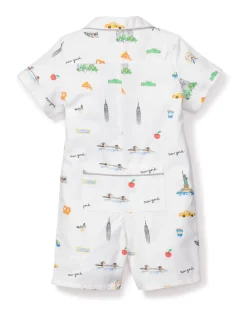 Petite Plume Baby's Twill Summer Romper in New York! New York!