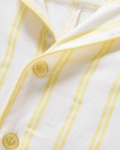 Petite Plume Baby's Twill Summer Romper in Sunny Stripe
