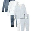Kids Petite Plume Boy's Pima Snug Fit Pajama Trio