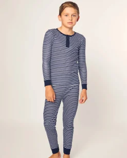 Kids Petite Plume Boy's Pima Snug Fit Pajama Trio