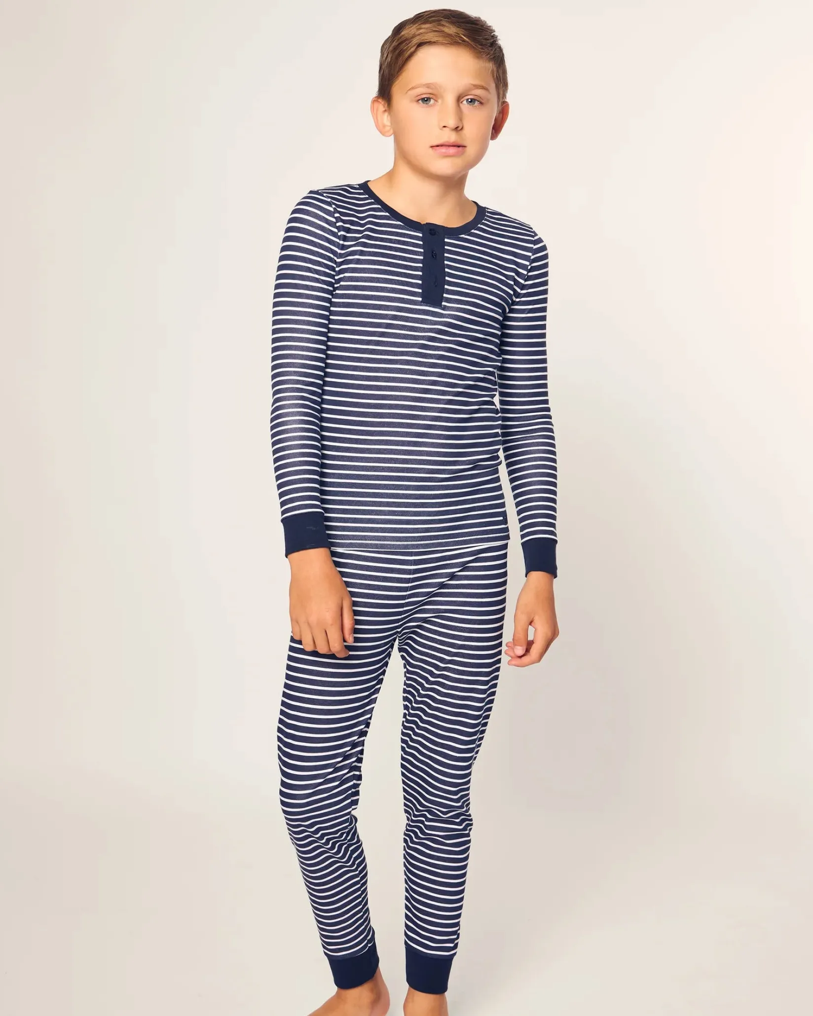 Kids Petite Plume Boy's Pima Snug Fit Pajama Trio