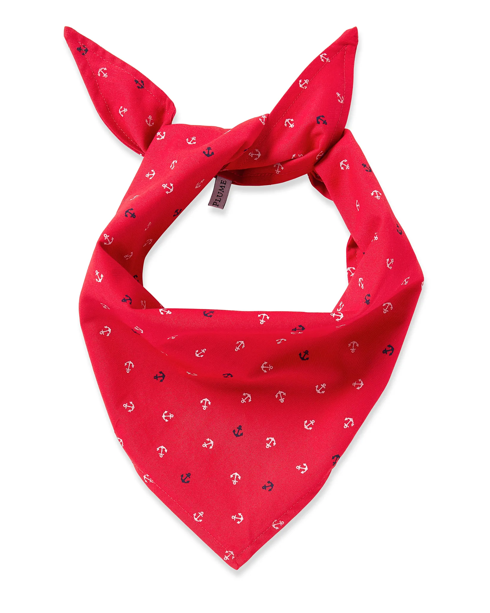 Petite Plume Dog Twill Bandana in Anchors Away