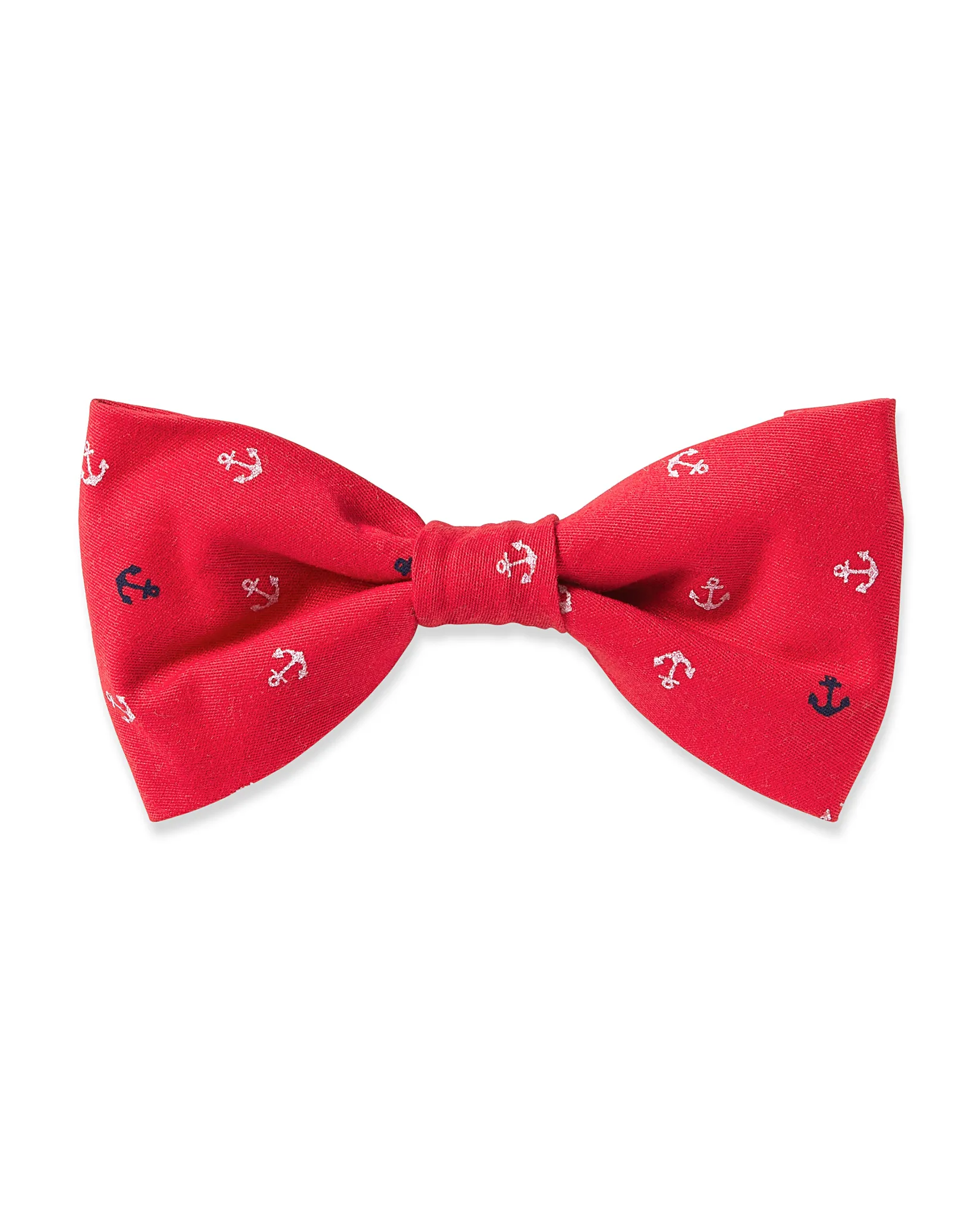 Petite Plume Dog Twill Bow Tie in Anchors Away