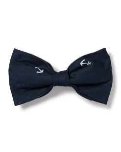 Petite Plume Dog Twill Bow Tie in Portsmouth Anchors