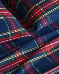 Petite Plume Flannel Sheets in Windsor Tartan