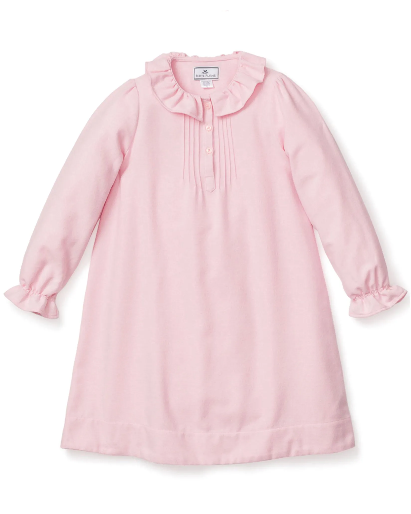 Kids Petite Plume Girl's Flannel Victoria Nightgown in Pink