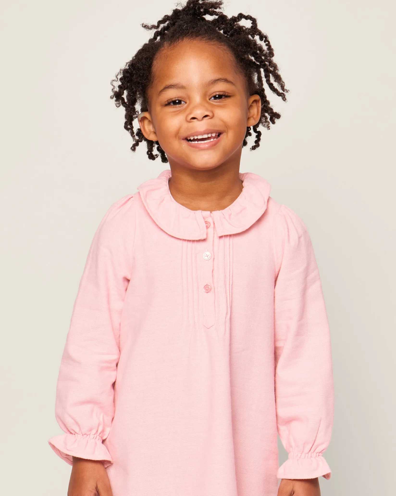 Kids Petite Plume Girl's Flannel Victoria Nightgown in Pink