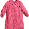 Kids Petite Plume Girl's Flannel Victoria Nightgown in Red Mini Gingham