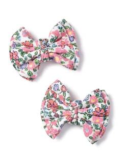 Kids Petite Plume Girl's Hair Bows in Fleurs de Rose