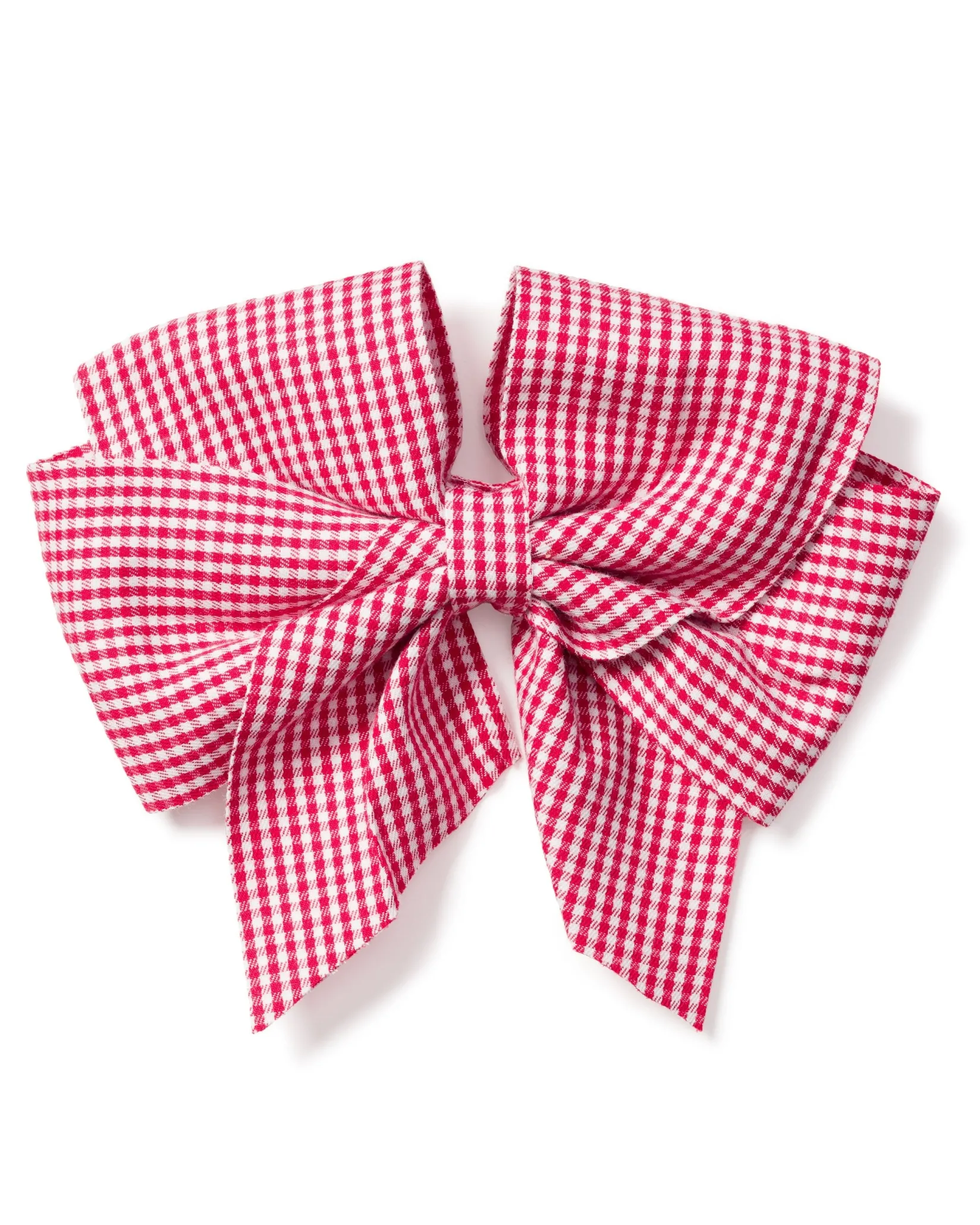 Kids Petite Plume Girl's Hair Bows in Red Mini Gingham