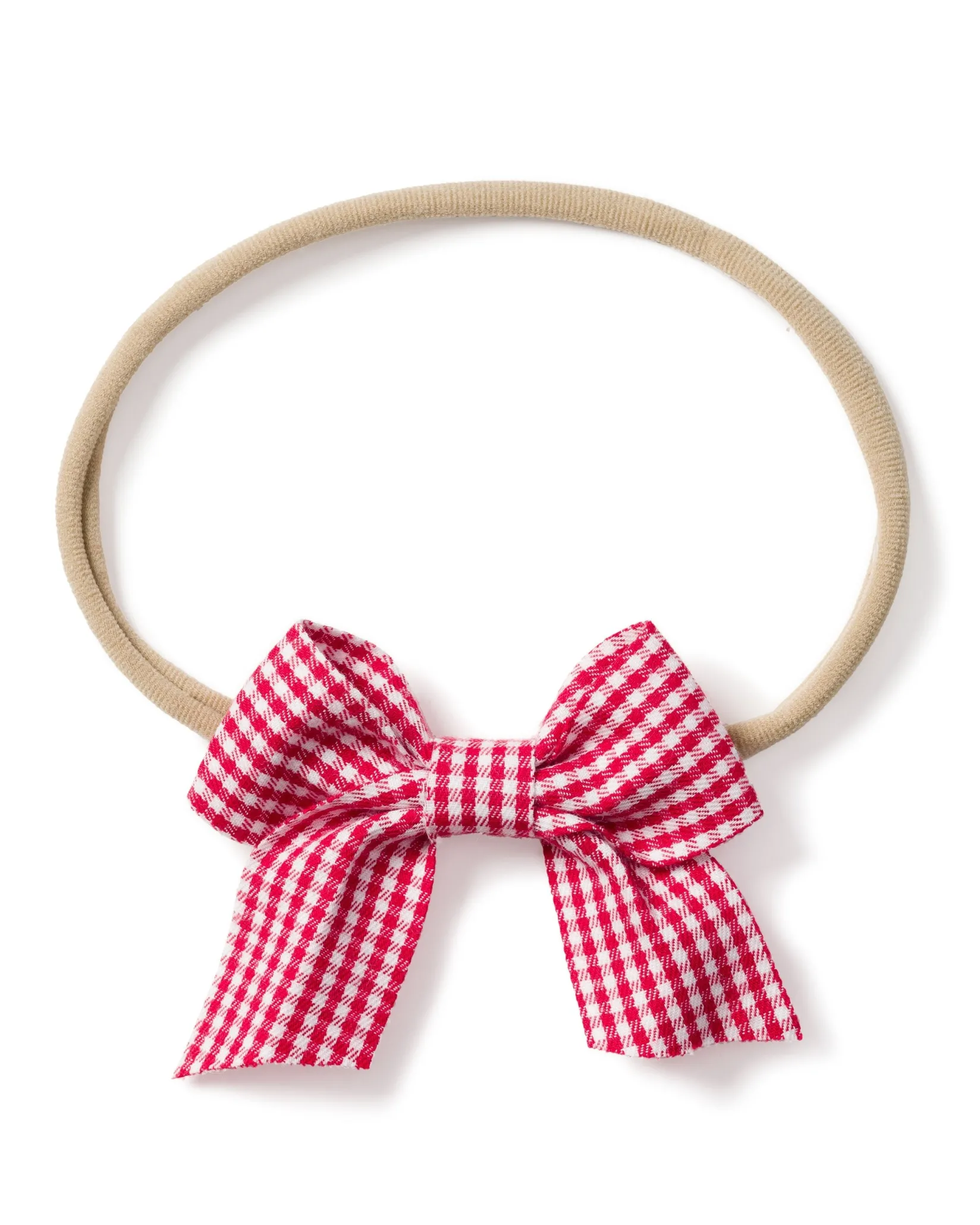 Kids Petite Plume Girl's Hair Bows in Red Mini Gingham