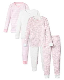 Kids Petite Plume Girl's Pima Snug Fit Pajama Trio