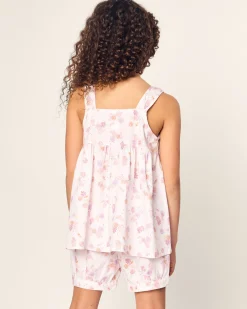 Kids Petite Plume Girl's Twill Charlotte Short Set in Sweethearts