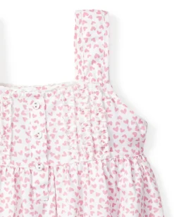 Kids Petite Plume Girl's Twill Charlotte Short Set in Seashell Splendor