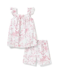 Kids Petite Plume Girl's Twill Clara Short Set in