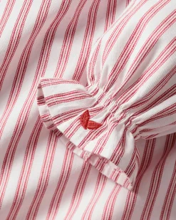 Kids Petite Plume Girl's Twill Delphine Nightgown in Navy French Ticking