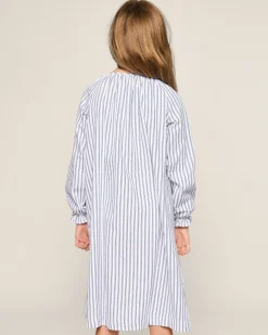 Kids Petite Plume Girl's Twill Delphine Nightgown in Antique Red Ticking