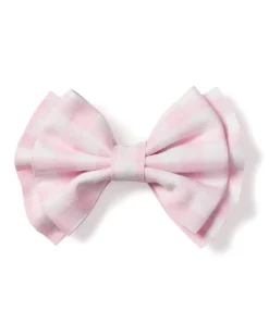 Kids Petite Plume Girl's Twill Hair Bows in Pink Gingham