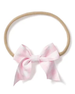Kids Petite Plume Girl's Twill Hair Bows in Pink Gingham